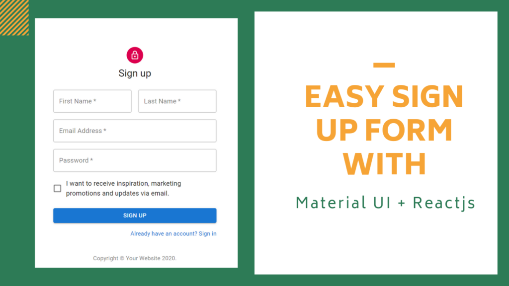 Reactjs Material Ui Form Example